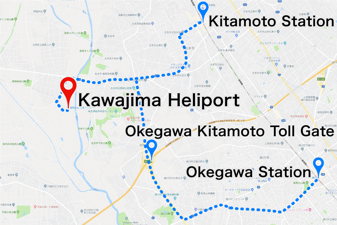 kawajima_heliport access map