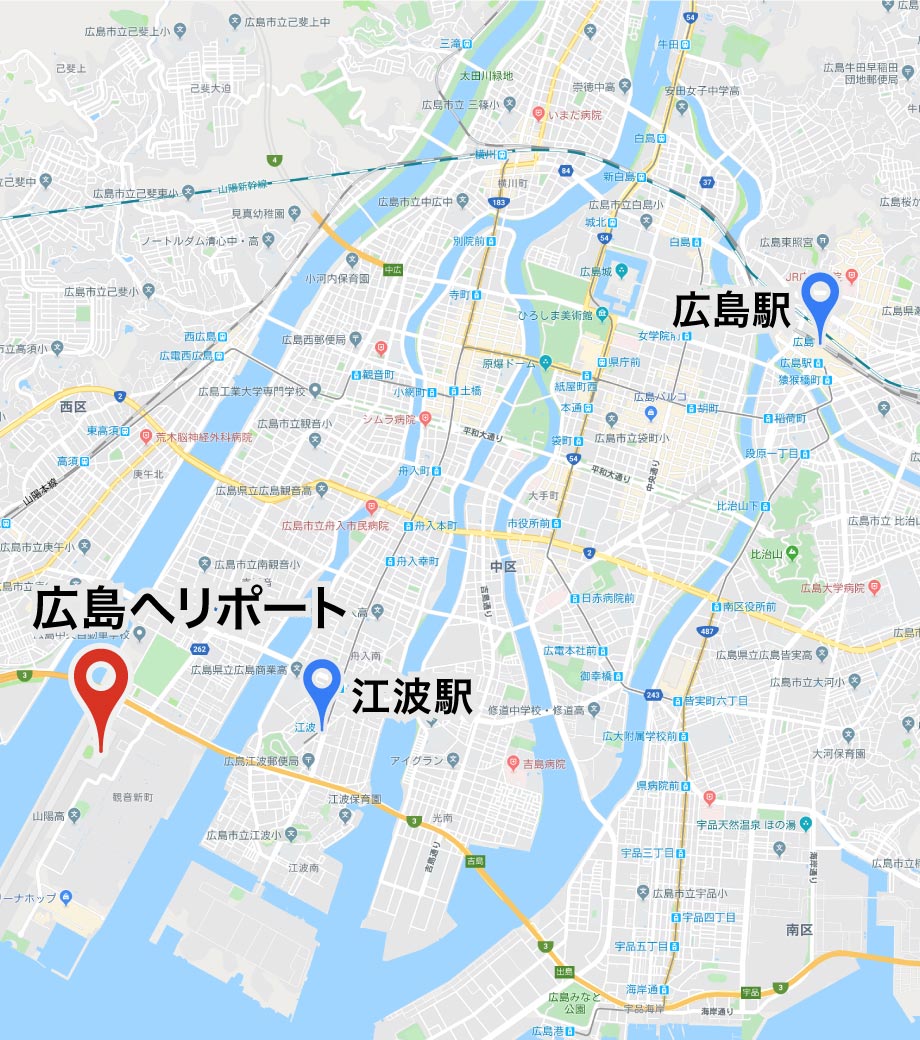 hiroshima_heliport access map