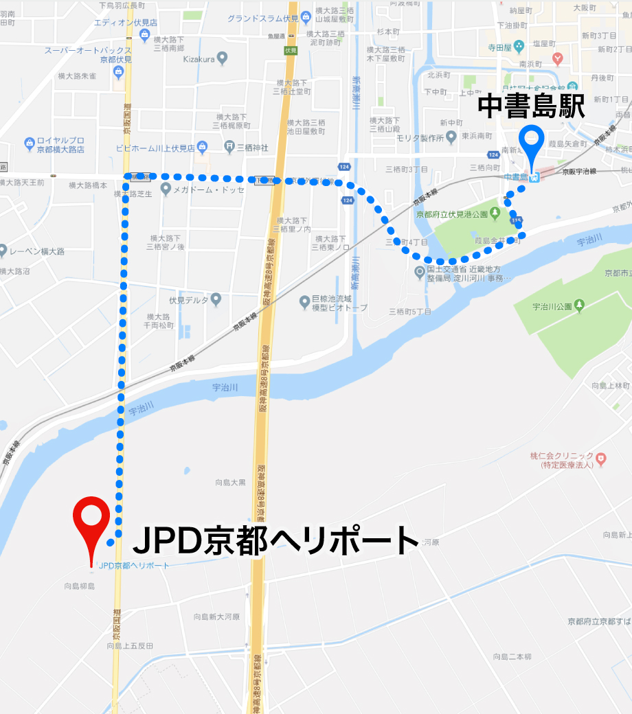 kyoto_heliport access map