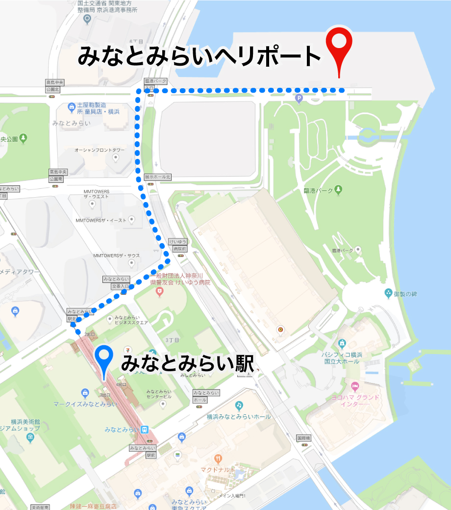 minatomirai_heliport access map
