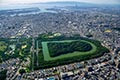 セスナで上空から見た仁徳天皇陵古墳