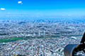 ヘリコプターで東京上空をフライトして見える東京